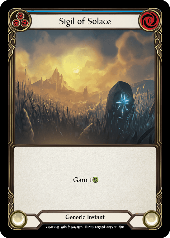 Sigil of Solace (Blue) [RNR030-R] (Rhinar Hero Deck) 1st Edition Normal - POKÉ JEUX