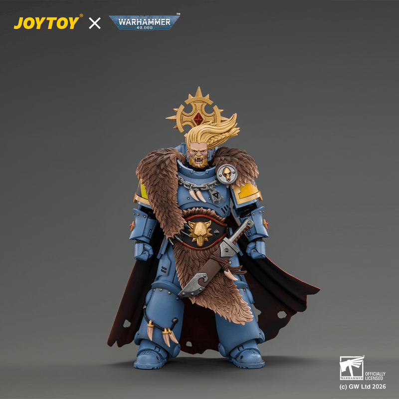 Space Wolves Wolf Guard Battle Leader with Master-crafted Power Weapon, Storm Shield, Thunder Hammer,Master-crafted Heavy Bolt Pistol, and Plasma Pistol (Pre-Order)