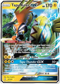 Tapu Koko GX (47/145) - SM  Guardians Rising Holofoil