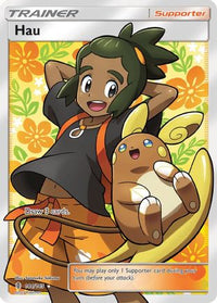 Hau (Full Art) (144/145) - SM  Guardians Rising Holofoil