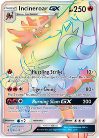 Incineroar GX (Secret) (147/145) - SM  Guardians Rising Holofoil