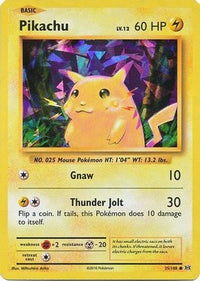 Pikachu (Cracked Ice Holo) (35/108)  - Deck Exclusives Holofoil