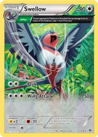Swellow (XY Roaring Skies) (72/108)  - Deck Exclusives