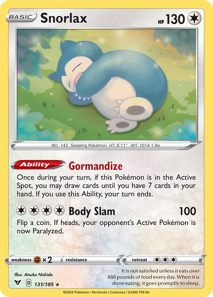 Snorlax (Vivid Voltage Stamped) (131/185) - Miscellaneous Cards & Products Holofoil