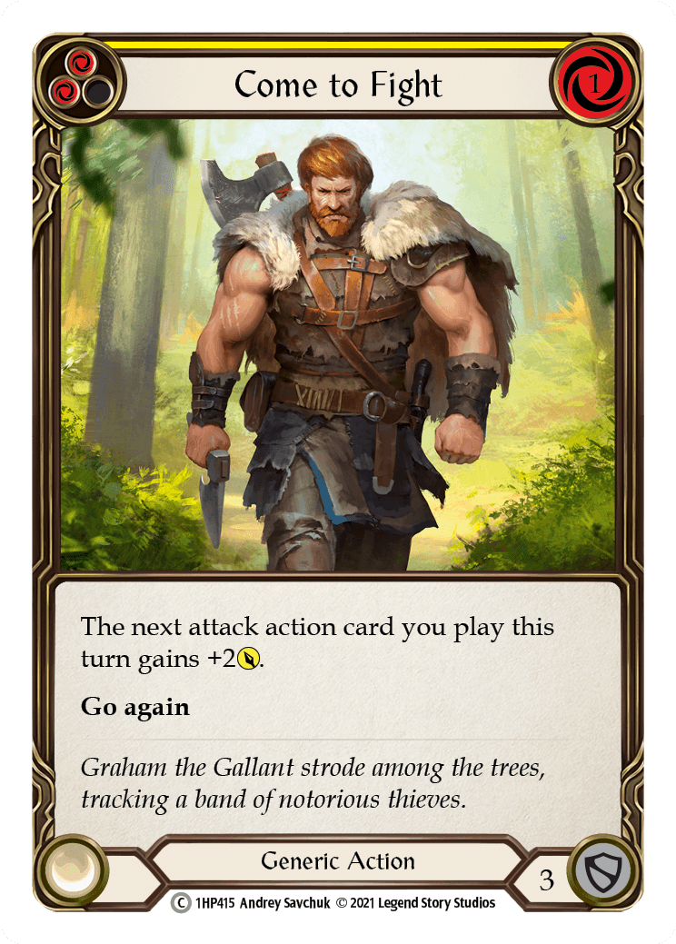 Come to Fight (Yellow) [1HP415] (History Pack 1) - POKÉ JEUX
