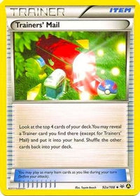 Trainers' Mail (Non-Holo) (92a/108) - Alternate Art Promos