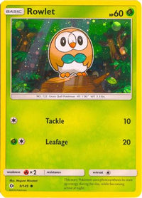 Rowlet (Cosmos Holo) (9/149) - Miscellaneous Cards & Products Holofoil
