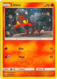 Litten (Cosmos Holo) (24/149)  - Miscellaneous Cards & Products Holofoil