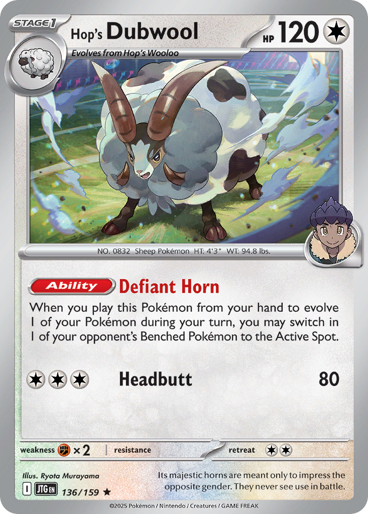 Hop's Dubwool (Best Buy Exclusive) (136/159) - Miscellaneous Cards & Products Holofoil