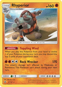 Rhyperior (67/147) - SM  Burning Shadows Holofoil
