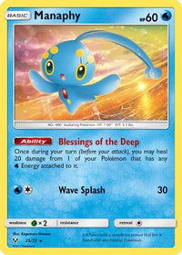 Manaphy (25/73)  - Shining Legends Holofoil