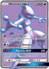 Mewtwo GX (Full Art) (72/73) - Shining Legends Holofoil