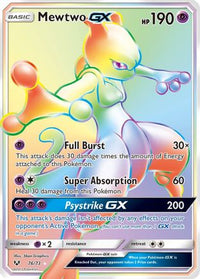 Mewtwo GX (Secret) (76/73)  - Shining Legends Holofoil