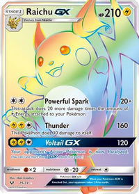 Raichu GX (Secret) (75/73) - Shining Legends Holofoil