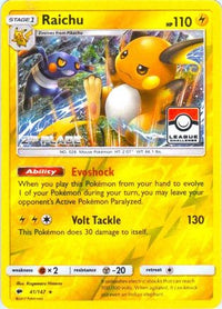 Raichu (League Challenge) [2nd Place] (41/147)  - League & Championship Cards Reverse Holofoil