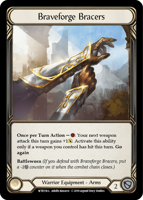 Braveforge Bracers [WTR116-L] (Welcome to Rathe) Alpha Print Cold Foil - POKÉ JEUX