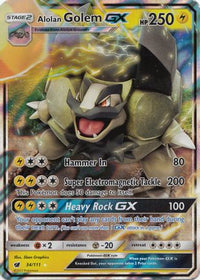 Alolan Golem GX (34/111)  - SM  Crimson Invasion Holofoil