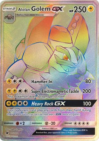 Alolan Golem GX (Secret) (113/111)  - SM  Crimson Invasion Holofoil