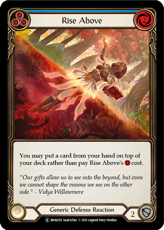 Rise Above (Blue) [U-MON259-RF] (Monarch Unlimited) Unlimited Rainbow Foil - POKÉ JEUX