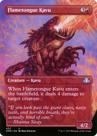 Flametongue Kavu (Art alternatif sans frontières) [Dominaria Remastered] 
