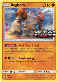 Regirock (Prerelease) [Staff] (SM74) - SM Promos Holofoil