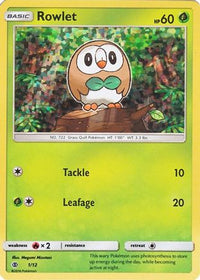 Rowlet (1/12)  - McDonalds Promos 2017 Holofoil