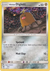 Alolan Diglett (9/12)  - McDonalds Promos 2017 Holofoil