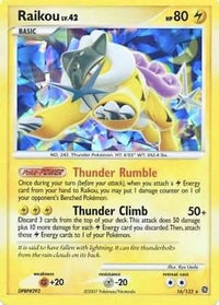 Raikou (Cracked Ice Holo) (16/132)  - Miscellaneous Cards & Products Holofoil