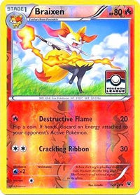 Braixen (Pokemon League) (12/124)  - League & Championship Cards Reverse Holofoil