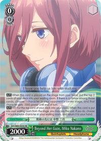 Au-delà de son regard, Miku Nakano (5HY/W83-E030 RR) [Les quintuplés quintessentiels] 