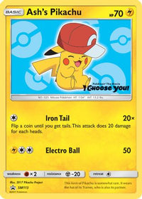 Pikachu d'Ash (SM113) [Soleil et Lune : Promos Black Star] 