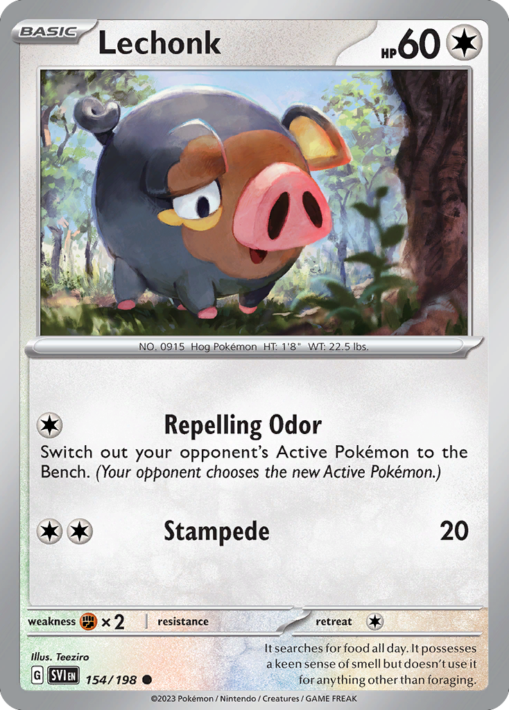 Lechonk (Cosmo Holo) (154/198) - Miscellaneous Cards & Products Holofoil