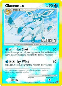 Glaceon [Platinum] (20/100)  - Burger King Promos Reverse Holofoil