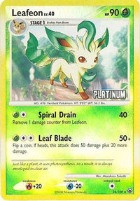 Leafeon [Platinum] (24/100) - Burger King Promos Reverse Holofoil