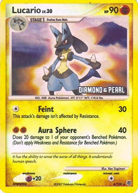 Lucario [Diamond & Pearl] (6/130)  - Burger King Promos Reverse Holofoil