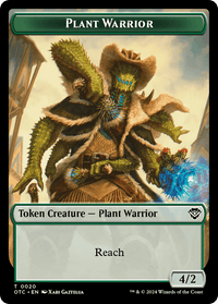Plant Warrior // Treasure Double-Sided Token [Outlaws of Thunder Junction Commander Tokens] - POKÉ JEUX