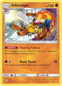 Infernape (59/131)  - SM  Forbidden Light Holofoil