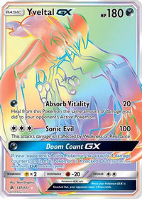 Yveltal GX (Secret) (137/131) - SM  Forbidden Light Holofoil