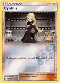 Cynthia (Regional Championships) [Staff] (119/156) - League & Championship Cards Reverse Holofoil