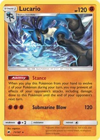 Lucario (SM Burning Shadows) (71) - Deck Exclusives