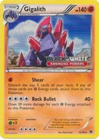 Gigalith (Prerelease) (53/98)  - Black and White Promos Holofoil