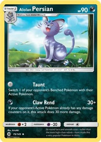 Alolan Persian (Cosmos Holo) (79/149)  - Blister Exclusives Holofoil