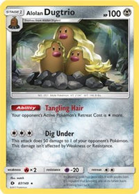 Alolan Dugtrio (Cosmos Holo) (87/149)  - Blister Exclusives Holofoil