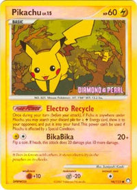 Pikachu (Diamond & Pearl) (94/123)  - Burger King Promos Reverse Holofoil