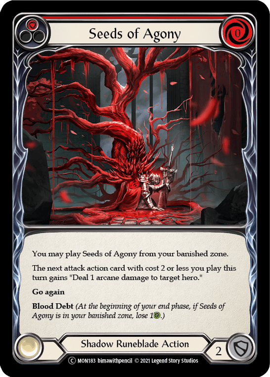 Seeds of Agony (Red) [U-MON183-RF] (Monarch Unlimited) Unlimited Rainbow Foil - POKÉ JEUX