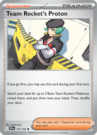 Team Rocket's Proton (177/182) - Prize Pack Series Cards