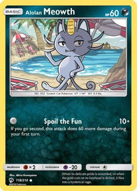 Alolan Meowth (118/214)  - SM  Lost Thunder