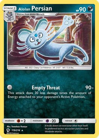 Alolan Persian (119/214) - SM  Lost Thunder