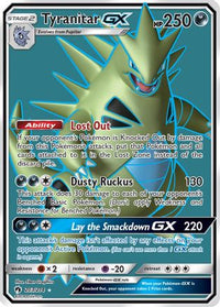 Tyranitar GX (Full Art) (203/214) - SM  Lost Thunder Holofoil