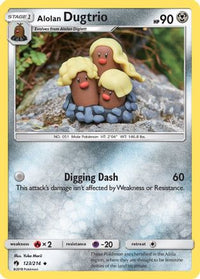 Alolan Dugtrio (123/214) - SM  Lost Thunder